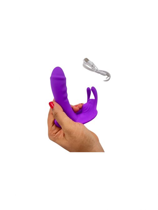 Dildo with Clit Massager - Remote Controlled 