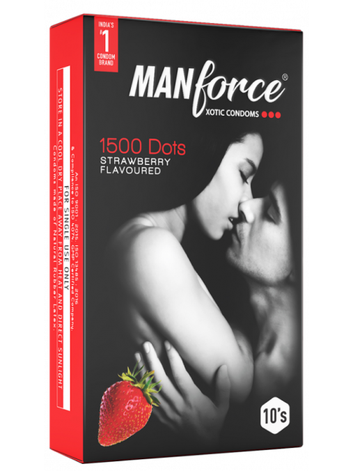 Manforce Dotted Condoms Litchi 1740 dotted - 3 Pcs Each